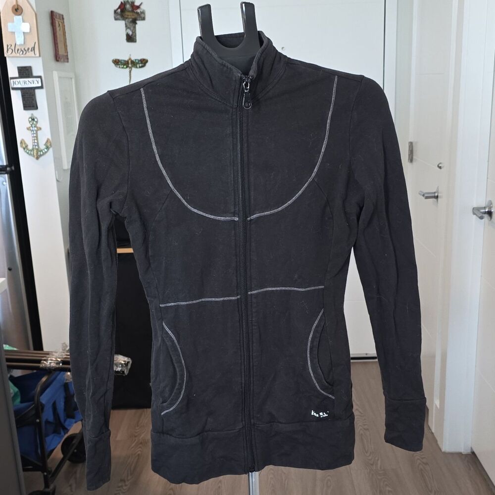 Blue 84 by Sasquatch Women’s Black Track Jacket M Full Zip Pockets Mesh